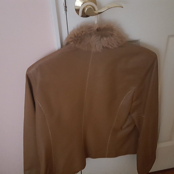 Other - Vintage leather jacket with four collar
